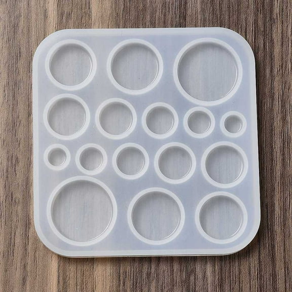 DIY Cabochon Silicone Molds Resin Casting Molds For UV Resin Epoxy Resin Jewelry Making Flat Round 91x91x5mm Inner Diameter: 8~24mm