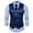Blue, variant on Yaoyar Vests For Men Autumn And Winter Party Brocade Casual Vest Jacket With Winter Fashion Personality Vest Jacket Casual Print Double Breasted Blazer Jacket Blue M