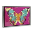 thumbnail image 3 of Stupell Industries Jewel Butterfly over Pink Gray Framed Floater Canvas Wall Art, design by LSR Design Studio, 3 of 9