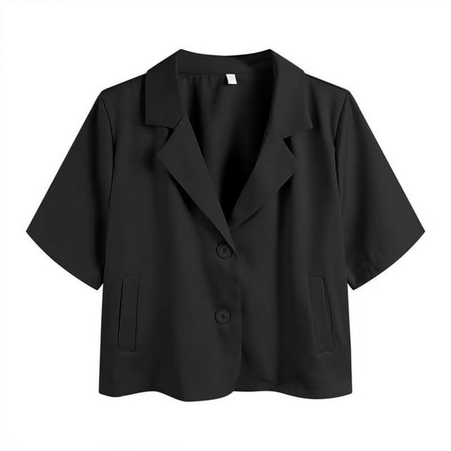 MYG Vestons d'Été pour Femmes Simples, Décontractés, Amples, Style Coréen, Jeunesse, à Simple Boutonnage
