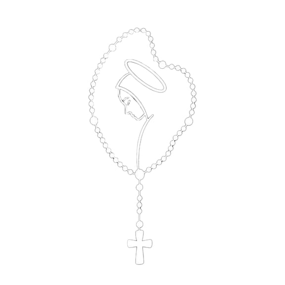 Huanledash Self-adhesive Mary Rosary Car Body Bumper Window Decorative Decals Sticker for Buses Auto Truck