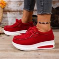 thumbnail image 2 of YOUYEDIAN Loafers for Women Fall Winter Versatile Comfortable Platform Heel Flats Square Toe Fashion Strap Design Slip On Shoes, 2 of 5