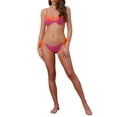 thumbnail image 2 of INSPIRAR CHIC Conjuntos de Bikini de Color Contrastante para Mujeres de 2 Piezas con Tirantes Espagueti y Parte Inferior Triangular Trajes de Baño Talla X-Large Rosa Rojo-Naranja, 2 of 5