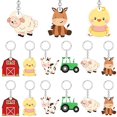 thumbnail image 2 of 24Pcs Farm Animal Keychains for Barnyard Party Favors Supplies, Acrylic Sheep Cow Duck Keychains Cute Gifts Accessories for Kids Farm Animal Birthday Baby Shower Party Favors, 2 of 6