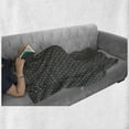 thumbnail image 6 of Lattice Soft Flannel Fleece Throw Blanket, Abstract Triangle Shapes with Twisted Lines Geometric Grid Tiles, Cozy Plush for Indoor and Outdoor Use, 50" x 70", Charcoal Grey Eggshell, by Ambesonne, 6 of 6