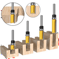 thumbnail image 2 of 1/4 Inch Shank Flush Trim Router Bit Set, 1/4 Router Bit Set 1/4 Shank Router Bits Set, Carbide Wood Router Bits 4PCS, 2 of 6