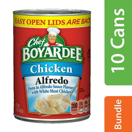 (10 Pack) Chef Boyardee Chicken Alfredo Pasta, 15