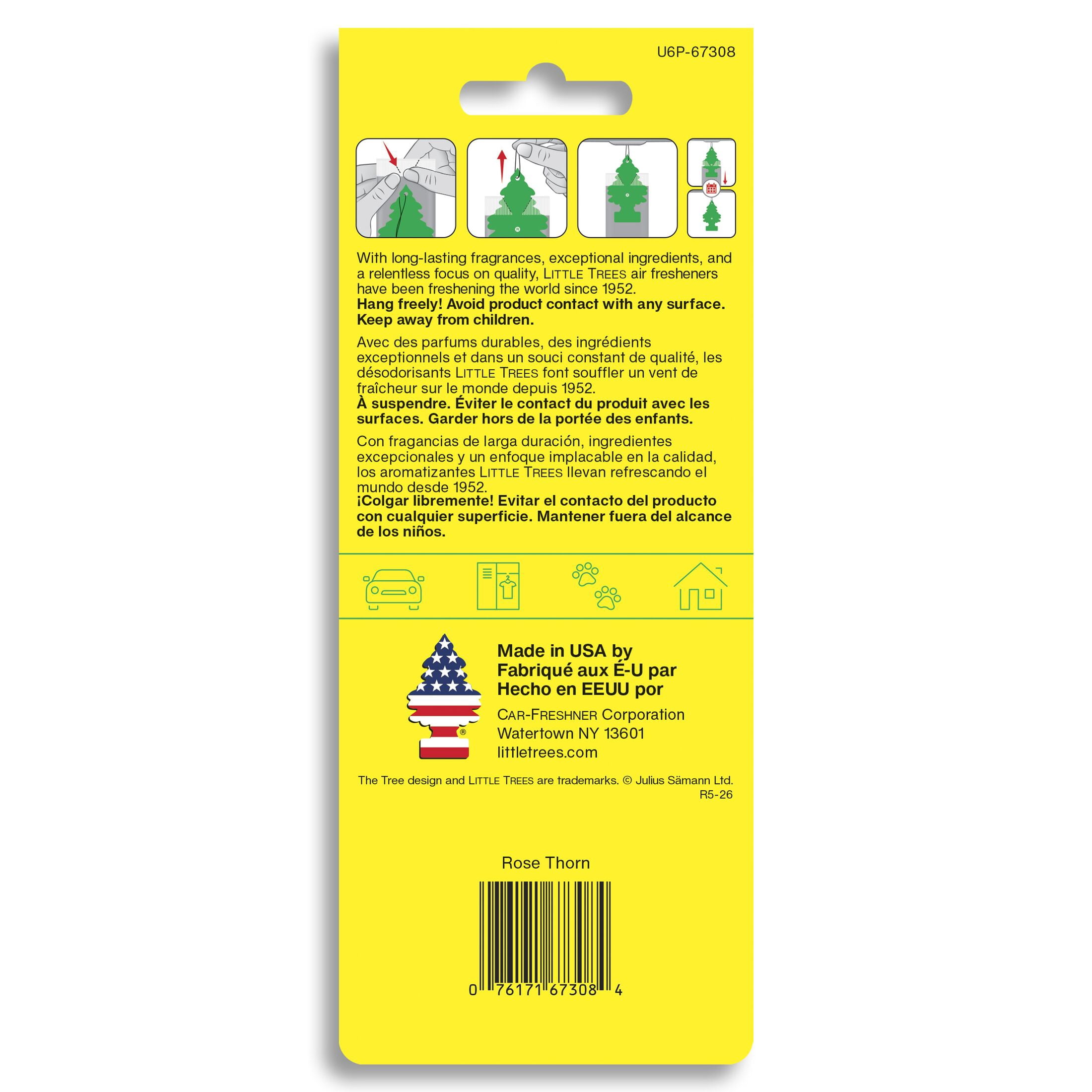 LITTLE TREES air freshener Rose Thorn 6-Pack