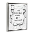 thumbnail image 2 of Stupell Industries Cottage Vintage Laundry Service Ribbon Gray Floating Frame Canvas Art, 25 x 31, by Lettered and Lined, 2 of 7