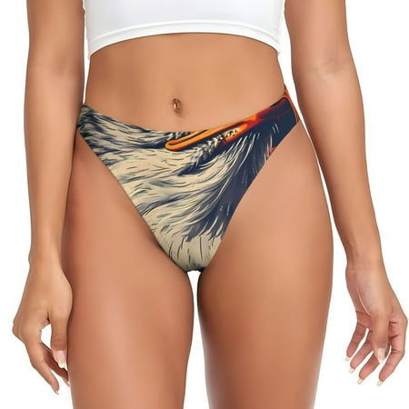 Sigee American Bald Eagle A for Women s G-String Panty  Low Rise  Soft Lace Perfect for Everyday Wear or Special Occasions-X-Small