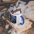 thumbnail image 5 of 3dRose, Painting Salvador Dali Voyeur Surrealism, 11oz Two-Tone Blue Mug, 5 of 7