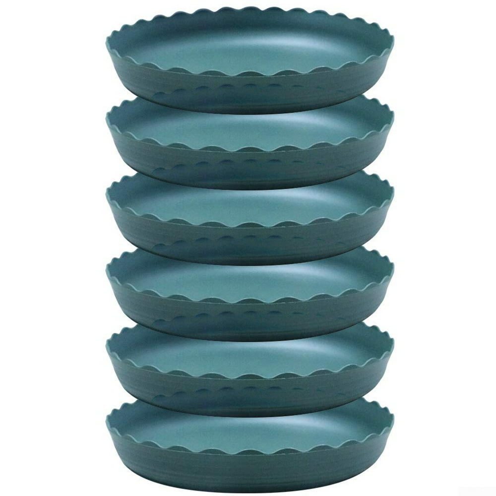 6Pcs/Set Round Strong Plastic Plant Pot Saucer Base Water