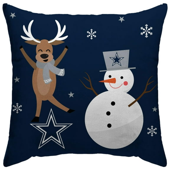 Dallas Cowboys 18'' x 18'' Holiday Reindeer D-cor Pillow