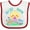 White and Red, variant on Inktastic My First Easter Cute Chick and Eggs Boys or Girls Baby Bib
