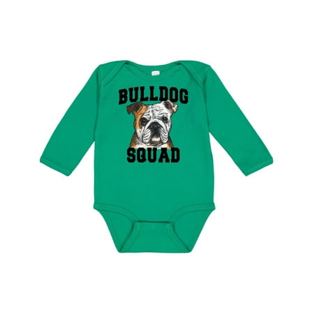 

Inktastic Dog Bulldog Squad Gift Baby Boy or Baby Girl Long Sleeve Bodysuit