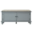 thumbnail image 5 of Weston Home Georgia Entryway Storage Bench with Cushion, Frost Gray, 5 of 7