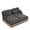Black Khaki, variant on MIKIBAMA 100"Comfy Chenille Leopard Printing 3-Seater Sofa