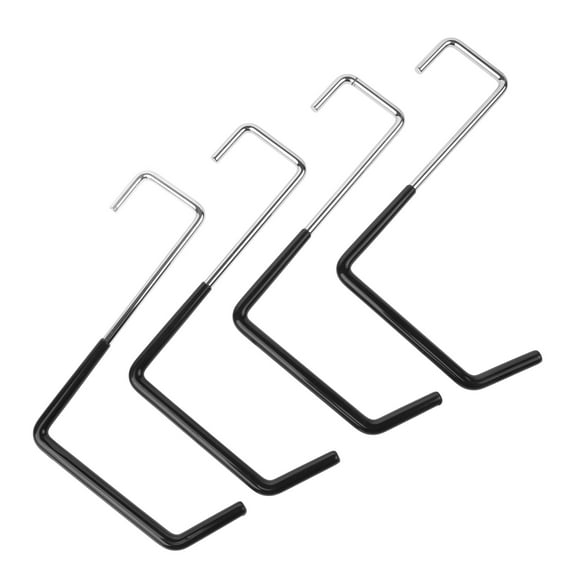 Greenadscape 4Pcs Heavy Duty Steel Garage Storage Hooks -Shaped Simple Design For Bikes Ladders Tools 7.9x5.7x0.4in