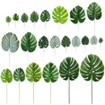 thumbnail image 3 of Coofit Artificial Leaves Stems Realistic 20PCS Fake Leaf Faux Greenery Leaf for Home, 3 of 10
