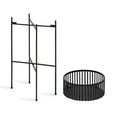 thumbnail image 4 of Kate and Laurel Paynter Modern Two-Piece Shallow Metal Plant Stand Set, 13 x 13 x 26, Black, Contemporary Decorative Staggered Plant Stands for Succulents and Low, Vining Plants, 4 of 7