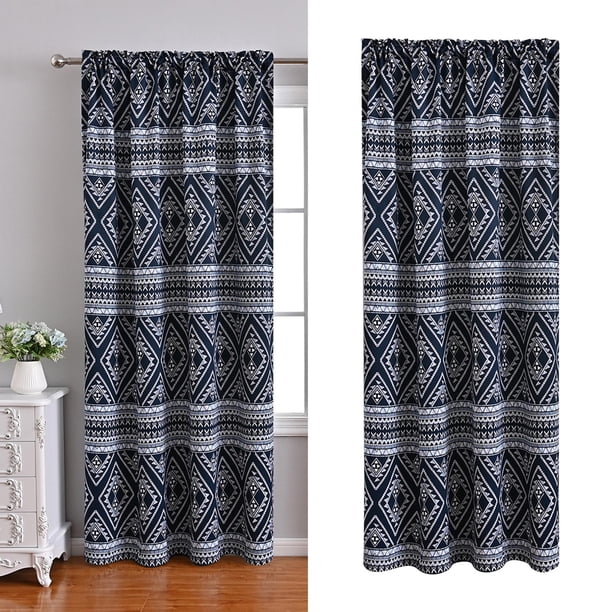 Cortinas modernas con aislamiento térmico, cortinas opacas de 132 cm x 213 cm, cortinas para oscurecer la habitación, cortinas de ventana para la , Azul BLESIY Cortina de ventana