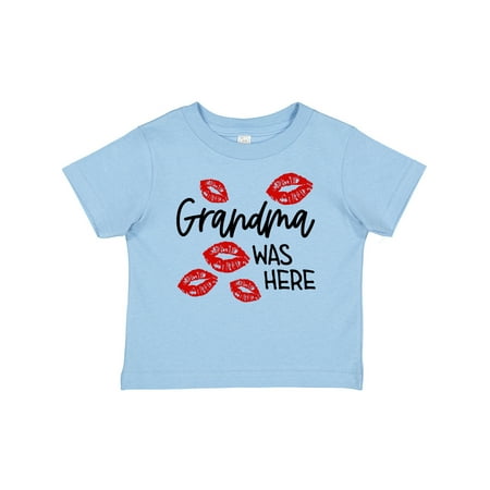 

Inktastic Grandma Was Here Red Kisses Gift Baby Boy or Baby Girl T-Shirt