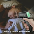 thumbnail image 3 of LPOW Infrared Digital Forehead Thermometer, 1s Reading, 3 Colors Backlight, 50 Memories Recall, All Ages, 3 of 10