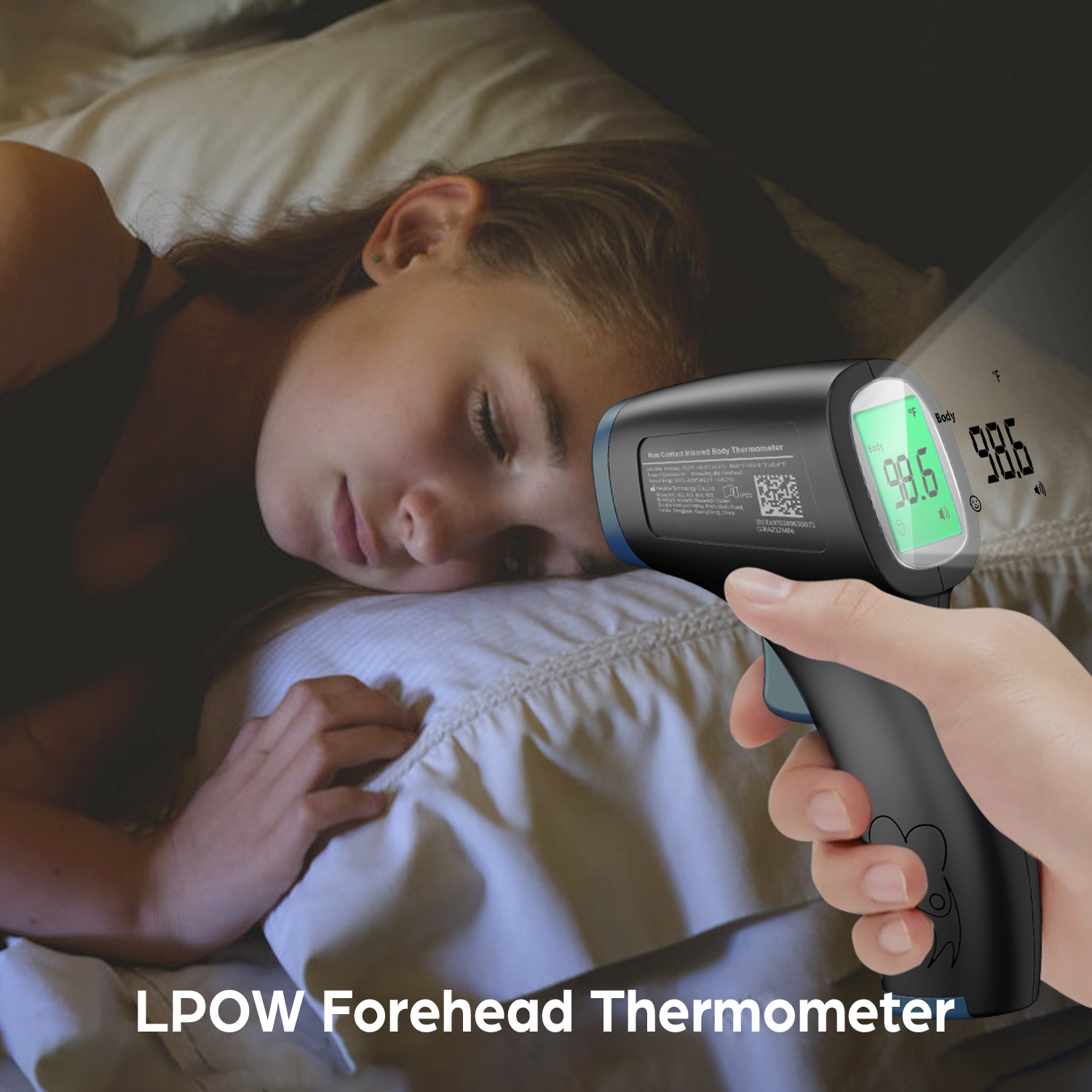 LPOW Infrared Digital Forehead Thermometer, 1-Second Reading photo 2