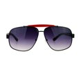 thumbnail image 2 of SA106 Mens Narrow Aviator Luxury Designer Sunglasses Black Smoke, 2 of 4