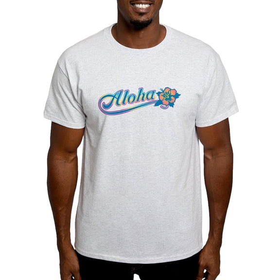 CafePress - Aloha Rainbow T Shirt - Men's Classic Graphic T-Shirt