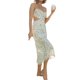 thumbnail image 4 of Txlixc Mujer Sexy Ahueca Hacia Fuera Maxi Vestido Spaghetti Straps Lace Up Bodycon Elegante Noche Fiesta Club Wear Midi Vestido Txlixc Casual, 4 of 8