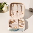 thumbnail image 6 of Swan Travel Portable Square Storage Box with Earring Holder, Necklace Organizer, and Travel Organizer for Rings, Earrings, Necklaces, Bracelets, and More - Ideal for Girls and Women, 6 of 6