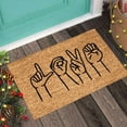 Fun Sign Language Gesture Floor Mat Door Mat Polyester Door Mat
