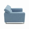 thumbnail image 4 of Pasargad Home Serena Modern Blue Lounge Chair, Stainless Steel Legs with Adjustable Headrest, 4 of 7