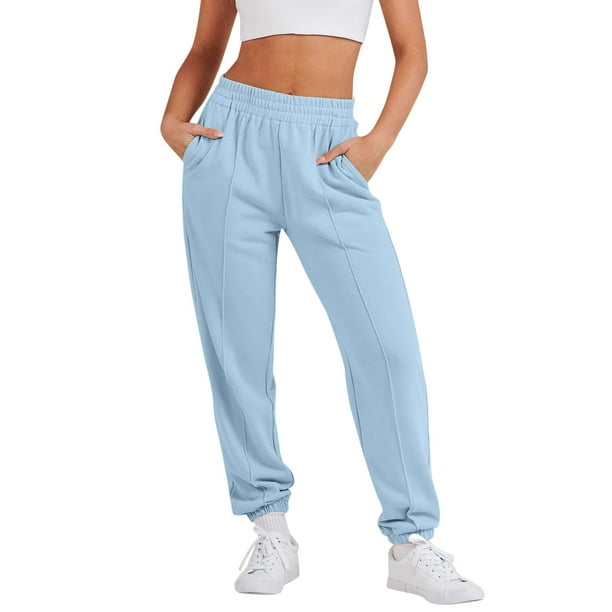 Gibobby Pantalones de invierno para mujeres Pantalones De Chandal Para Mujer Con Bolsillos Pantalones De Chandal Inferiores Para Mujer Con Bolsillos Azul claro XG Walmart en linea