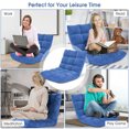 thumbnail image 7 of Barara King Floor Gaming Chair, Recliner,Meditation Floor Chair,14-Position Adjustable Cushioned Floor Chair-Blue, 7 of 7