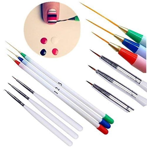 6Pcs Set Acrylic French Nail Art Pen Brush Painting Drawing Liner Manicure Tools Jargod
