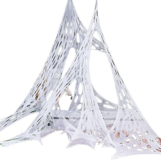 Decoración de Halloween elástica perforada en 3D, tres estables, se cuelgan sin caerse con vientos fuertes, material para disposición de accesorios (clavos para el suelo incluidos)