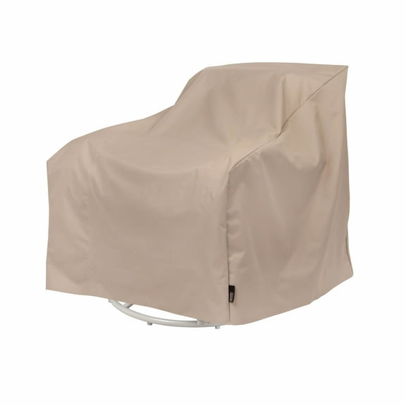 Modern Leisure Basics Patio Swivel Lounge Chair Cover, 37.5"L x 39.25"W x 38.5"H, Beige & Black