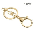 thumbnail image 3 of Uxcell Key Chain Rings Lobster Claw Clasps Keyring for DIY, Gold 10 Pack, 3 of 5