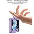 thumbnail image 3 of Allytech Slim Case for Samsung Galaxy Z Flip5, Samsung Z Flip 5, Lightweight Protective Case for Girls Women Men Shockproof Slim Cover Shell - Purple, 3 of 10