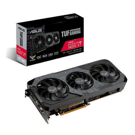 ASUS TUF Gaming 3 AMD Radeon RX 5600XT OC Edition Gaming Graphics Card (PCIEe 4.0, 6GB, GDDR6, HDMI, DisplayPort, 1080p Gaming, Axial-tech Fan Design, 2.7-Slot Design