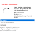 thumbnail image 2 of Engine Camshaft Position Sensor Connector - Compatible with 2001 - 2005 Mercedes-Benz C240 2002 2003 2004, 2 of 2