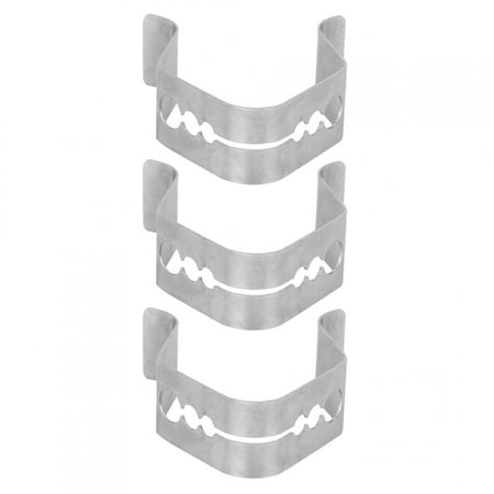 price crash 3Pcs Kitchen BBQ Grill Accessory Stainless Steel 3-Holes Barbecue Probe Fixing Clip Holders