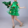 thumbnail image 5 of Elf for Kids Sleeveless Dress Solid 2Pc Camisole with Christmas Tree Hat Santa Helper Outfit, 5 of 6