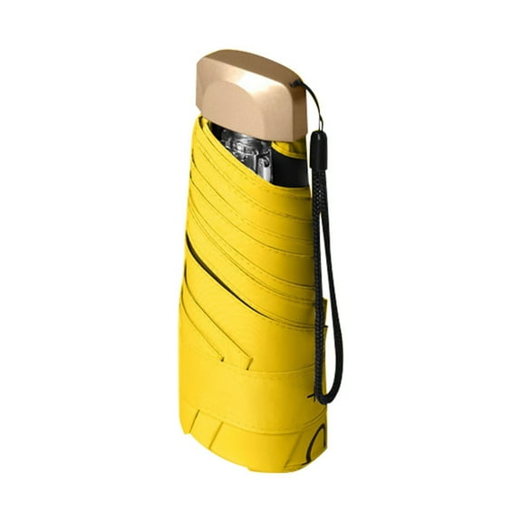 Parapluie de Voyage Mini Portable Coupe-Vent Compact Léger Pliable en Fibre de Caoutchouc Tissu en Acier pour Enfants Adultes Extérieur Soleil Pluie Plage