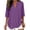 Purple, variant on Staron Women's Casual V-Neck Short Sleeve Top Spring Summer Fall Linen-Like Solid Color Basic Shirt Blouse, Khaki L