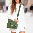 thumbnail image 3 of PULLIMORE Women's Waterproof Nylon Casual Crossbody Shoulder Messenger Bag Travel Purse Handbag with Multi Pocket, Green, 3 of 10