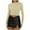Khaki, variant on Darzheoy Womens Tops Fall Round Neck Solid Color Loungewear Pullover Cropped Sweatshirts Hoodless Seamless Printed Long Sleeve Lightweight Blouses