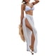 thumbnail image 3 of Txlixc, pantalones de playa para mujer, doble cara, corte alto, copo de nieve, bola de piel, adornado, cintura alta, pantalones para cubrir abdominales Txlixc  Estilo de ocio, 3 of 6